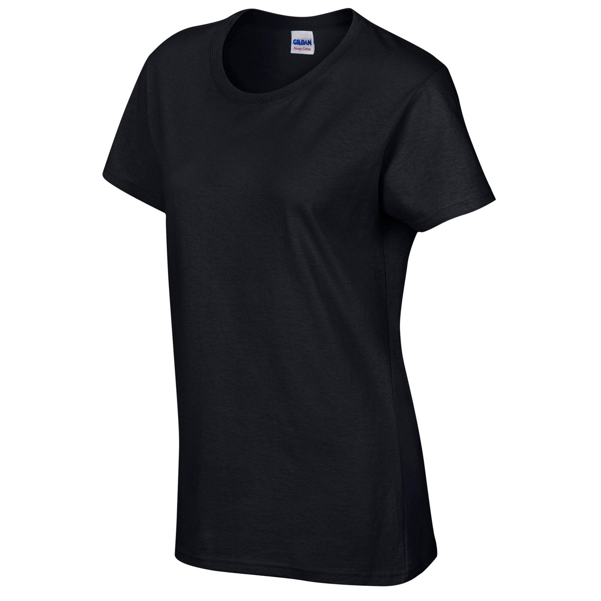 Camiseta de Algodón Pesado para Mujer Negro 3/3