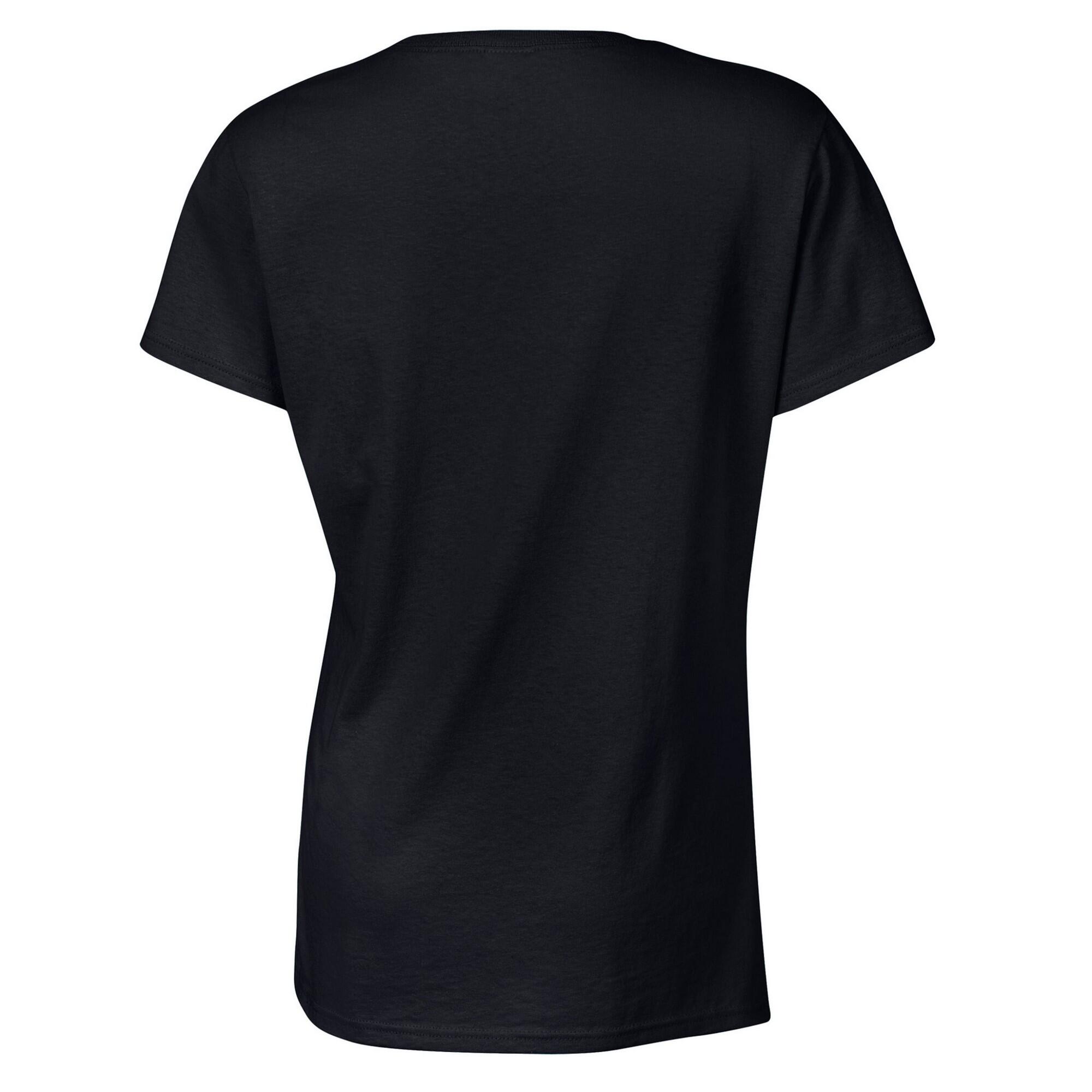 Camiseta de Algodón Pesado para Mujer Negro 2/3