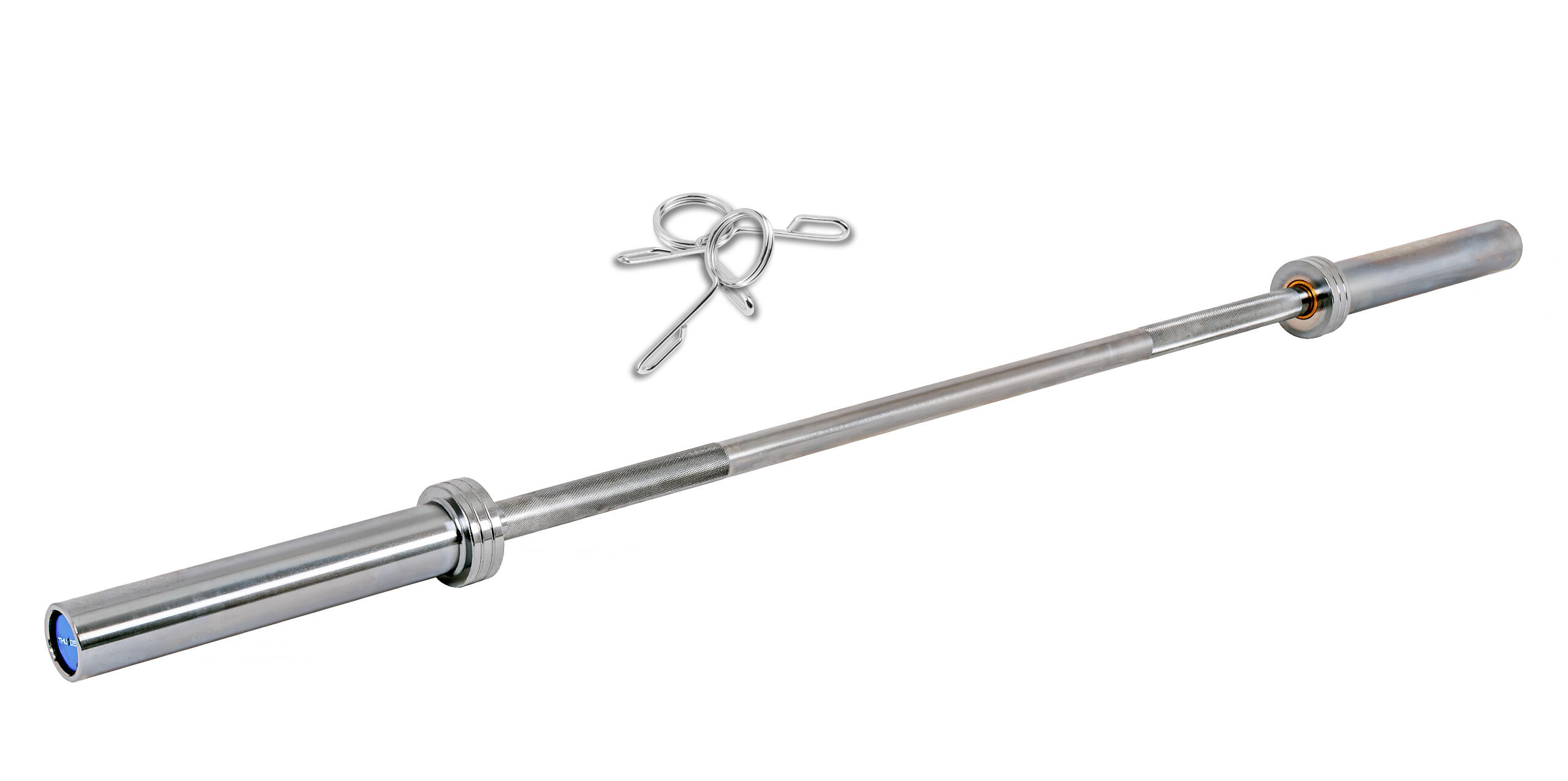 THUNDER Olympische Langhantel gerade 150 cm Stahl 50 mm Thunder