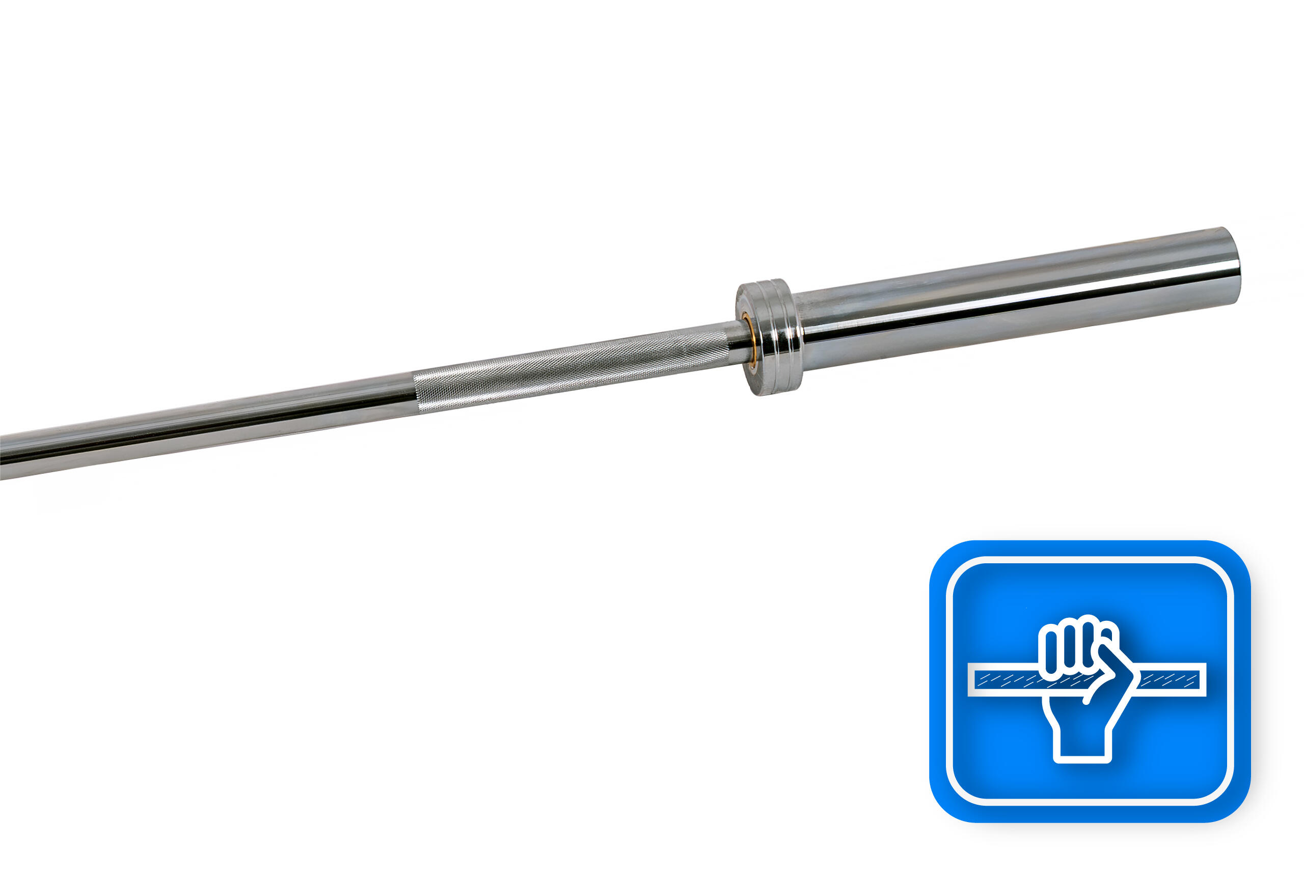Olympische Langhantel gerade 150 cm Stahl 50 mm Thunder 7/7