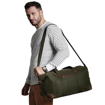 Vintage Sac De Voyage En Toile 45 Litres (Vert Militaire) Taille unique