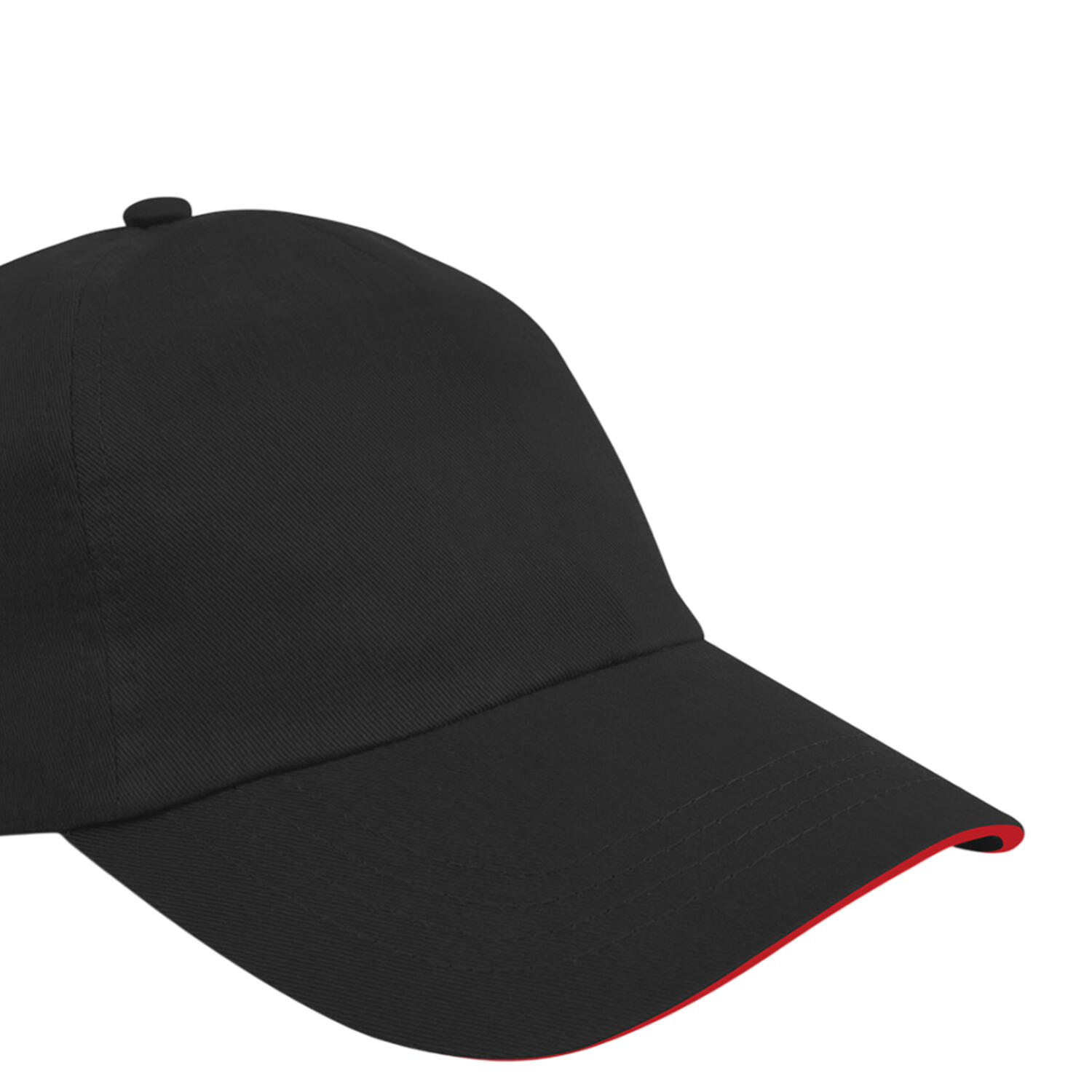 Gorra de Felpa Negro, Rojo 2/2