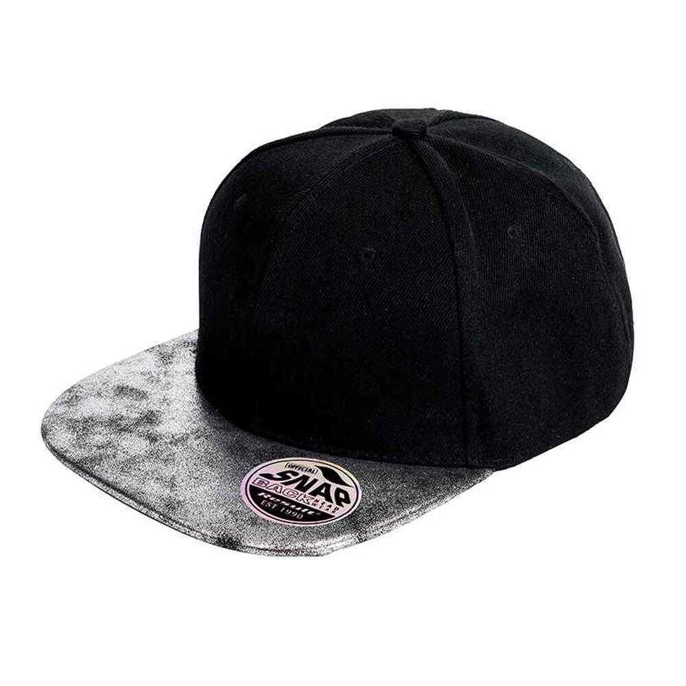 Boné Bronx Glitter Flat Peak Snapback (Preto / Prateado) 2/2
