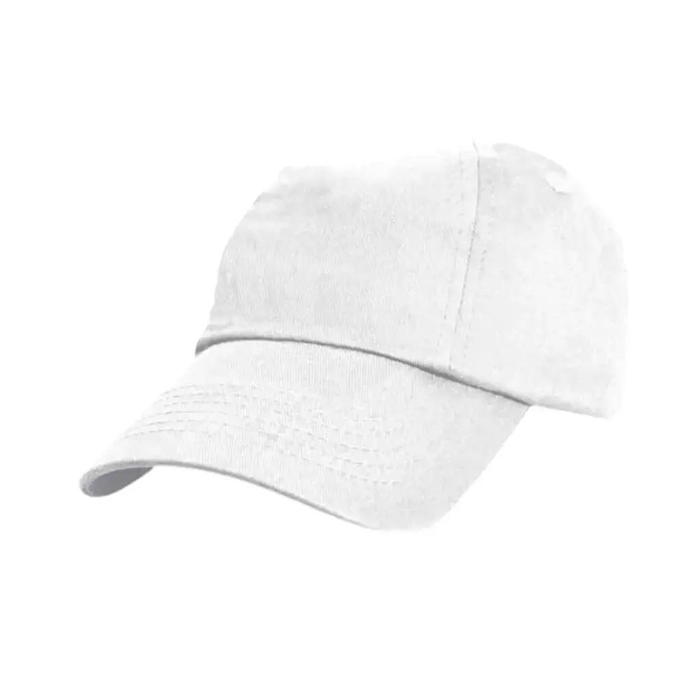 Childrens/Kids Cotton Low Profile Cap (White)
