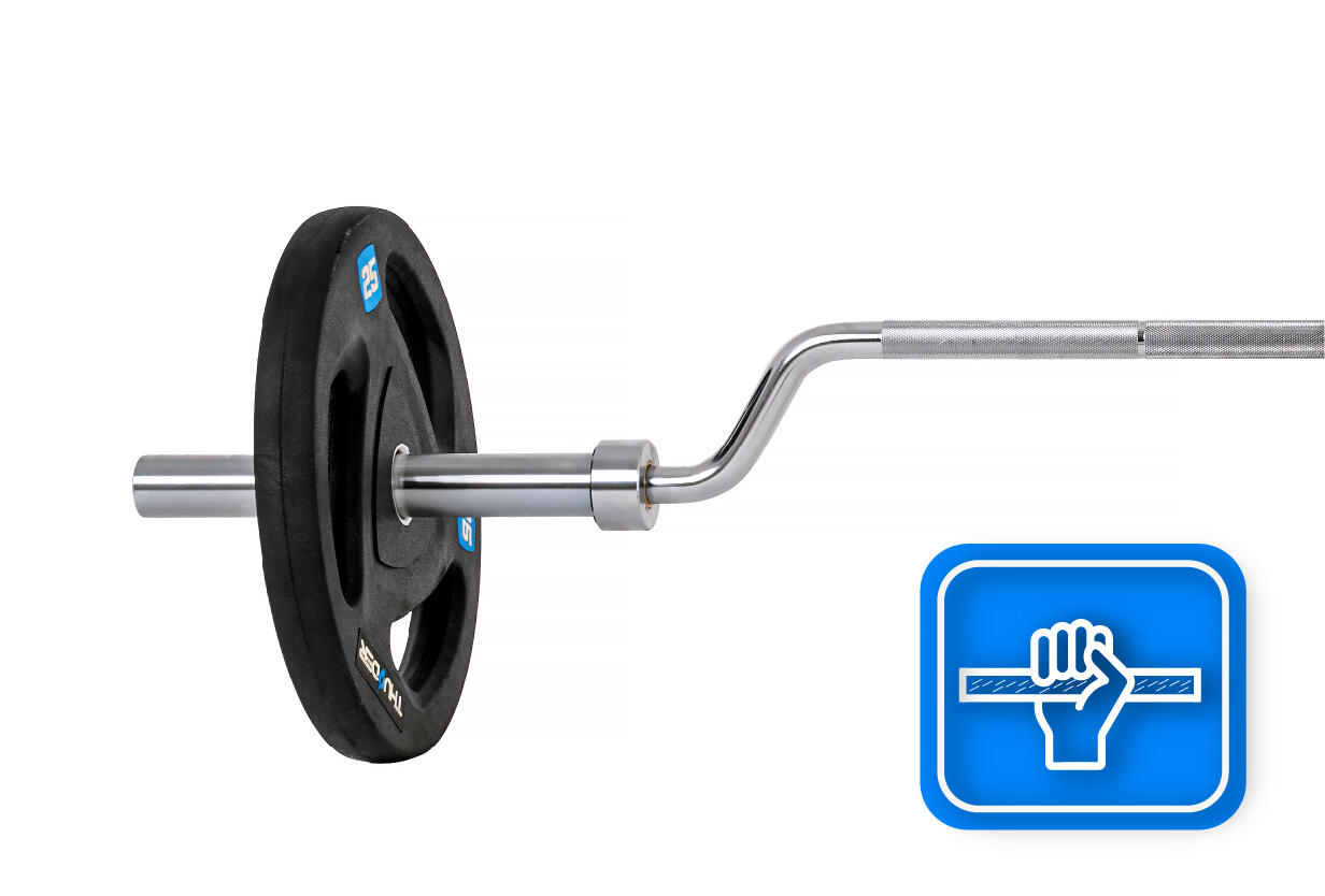SQUAT BAR Gryf olimpijski do przysiadów 240cm stalowy 50mm Thunder 7/7