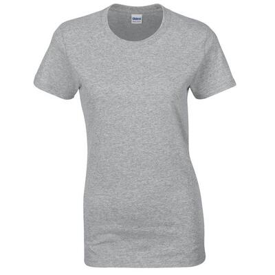 Camiseta de Algodón Pesado para Mujer Gris