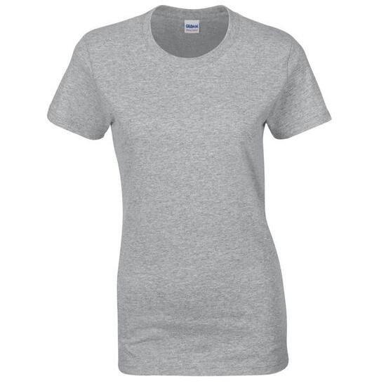 Camiseta de Algodón Pesado para Mujer Gris