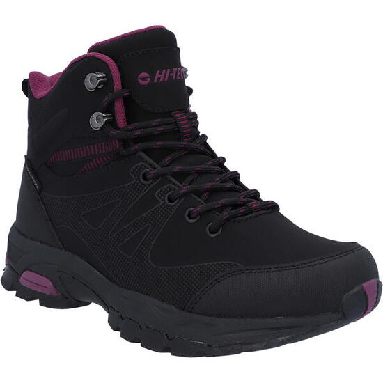 HI-TEC Hi-Tec Jackdaw Mid Wp Womens Wandelschoenen Hoge Hiel ZWART/BORDEAUXROOD