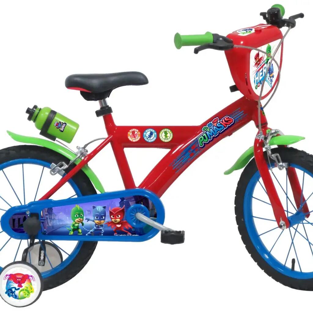PJ MASKS children's bicycle, with Water bottle and bottle holder, accessories