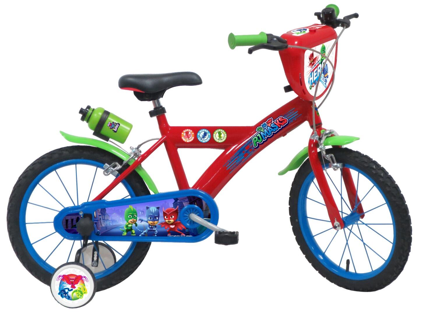 F.LLI SCHIANO PJ MASKS bicicletta per bambini, con borraccia, trombetta, portaborraccia
