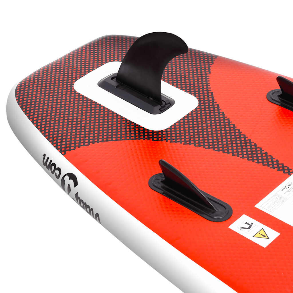 Set de tabla de paddle surf hinchable rojo 330x76x10 cm 6/7