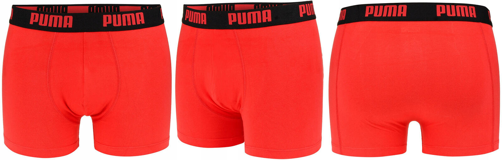 Bokserki majtki męskie bawełniane  czerwone 2 pary PUMA 3/4