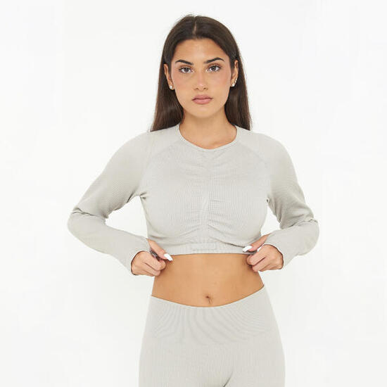 Shirt Crop Top für training IMALA langärmlig