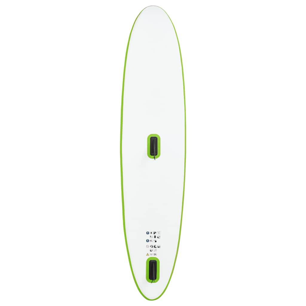 VidaXL tabla paddle hinchable con vela verde y blanca 7/7