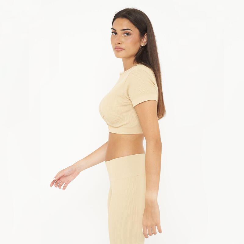 Crop top pentru antrenament WAY cu mânecă scurtă