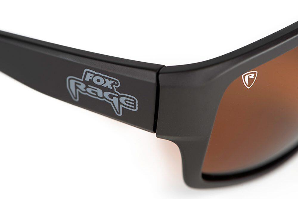 Gafas de sol de cristal marrón Fox Rage Grey Wrap 3/7