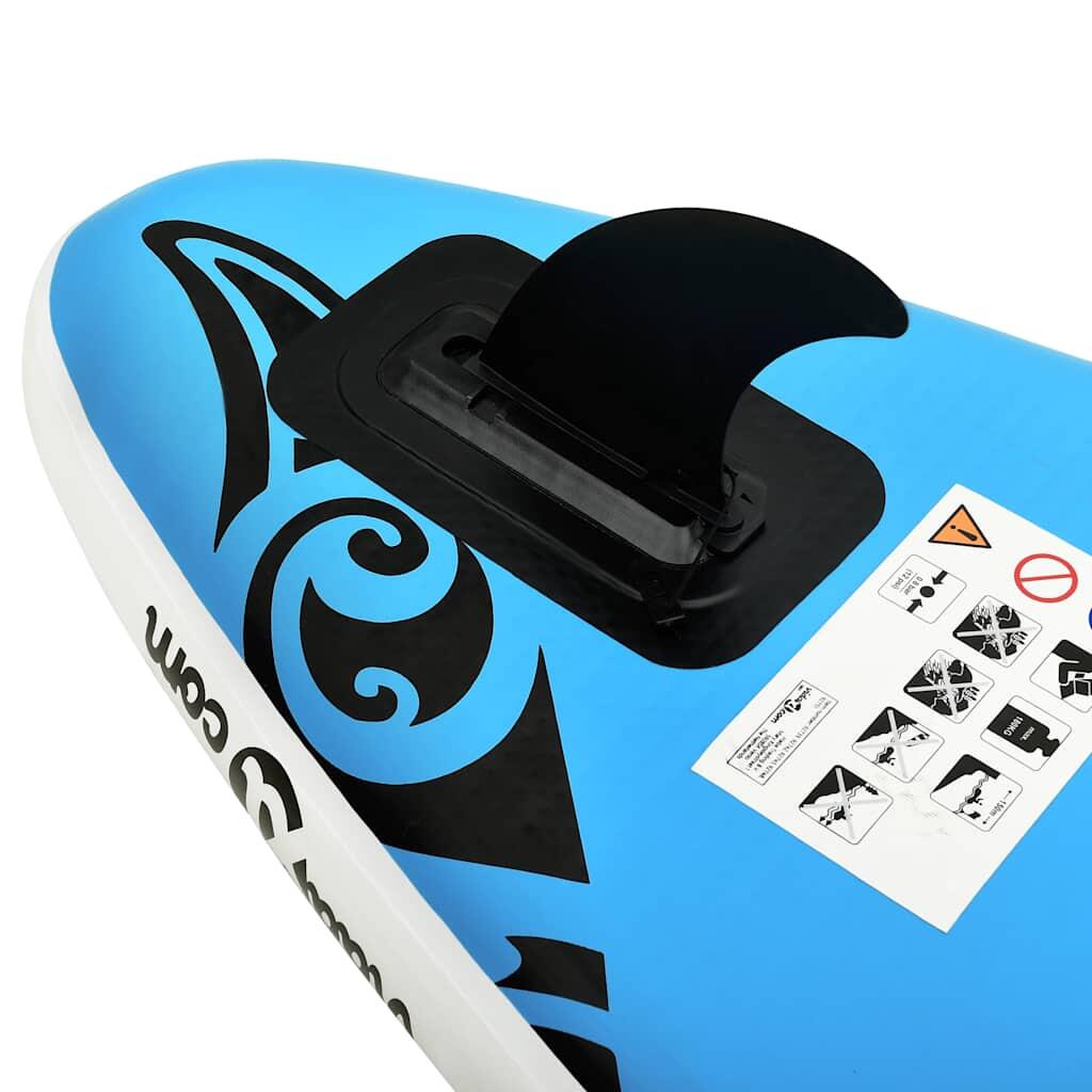 Juego de tabla de paddle surf hinchable azul 305x76x15 cm 7/7