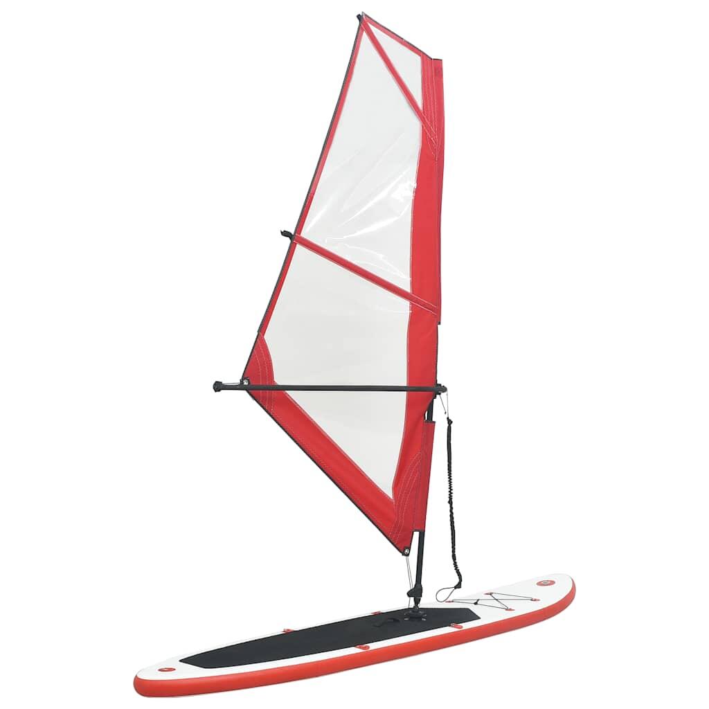VidaXL Inflatable Stand-Up Paddleboard with Sail Set Red and White
