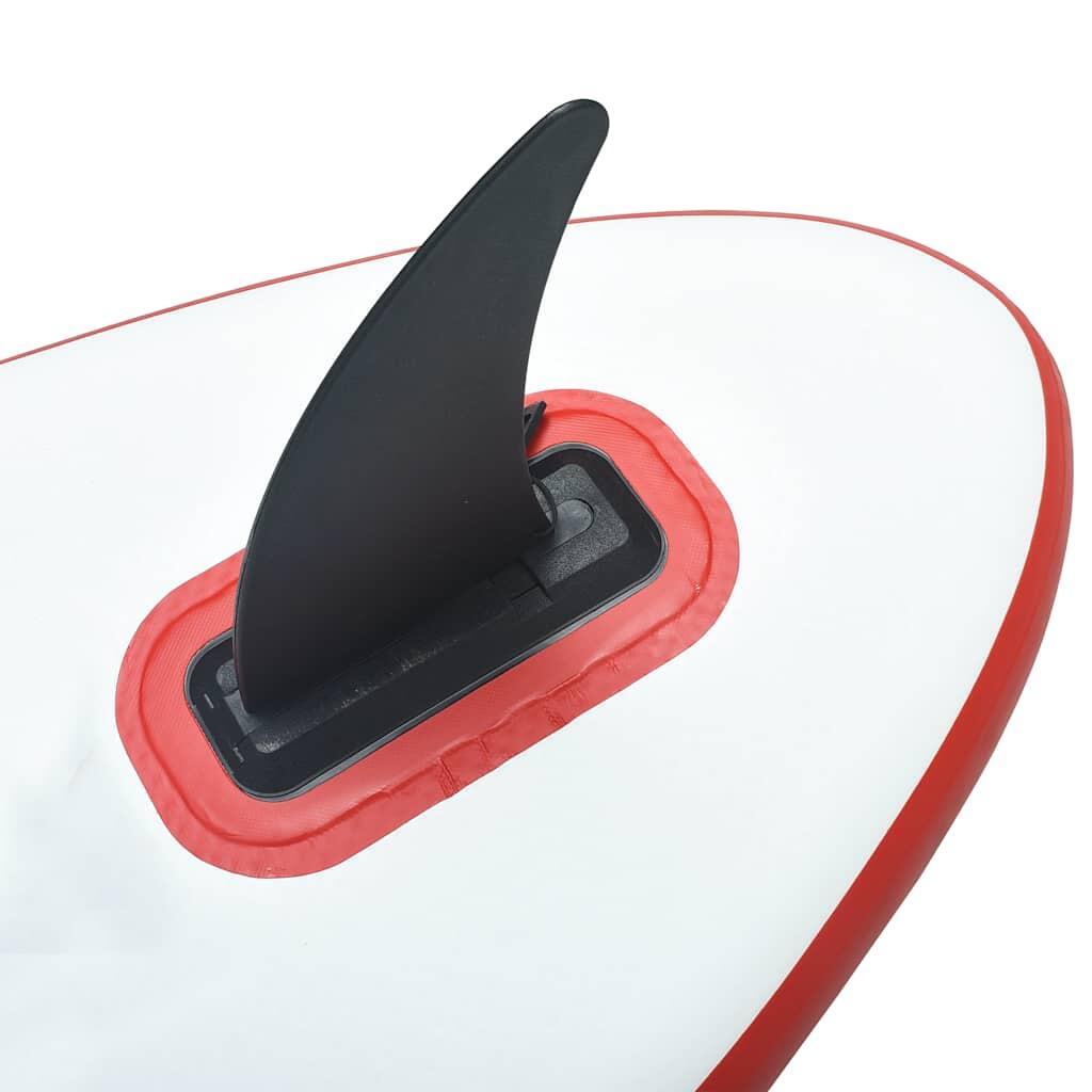 VidaXL aufblasbares Stand-Up-Paddle mit Segel rot-weiß 7/7