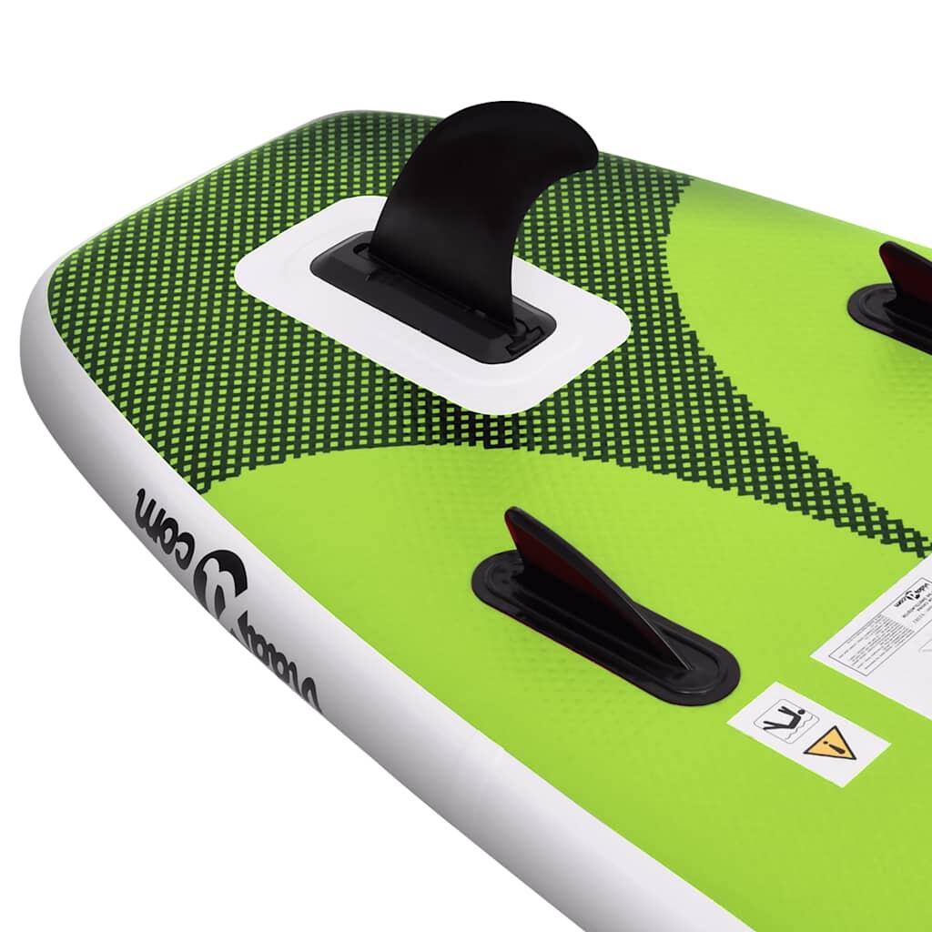 Set de tabla de paddle surf hinchable verde 330x76x10 cm 6/7