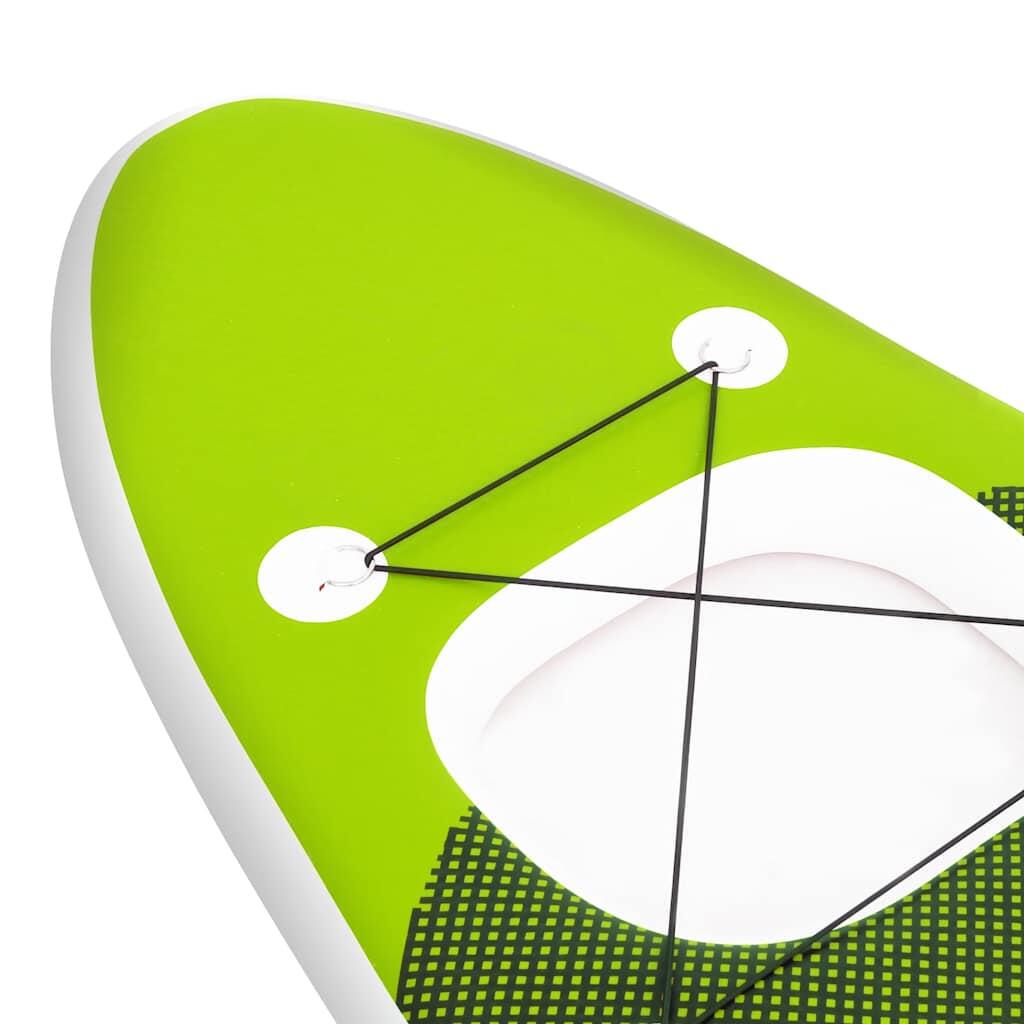 vidaXL paddleboard inflable 300x76x10 cm verde 7/7
