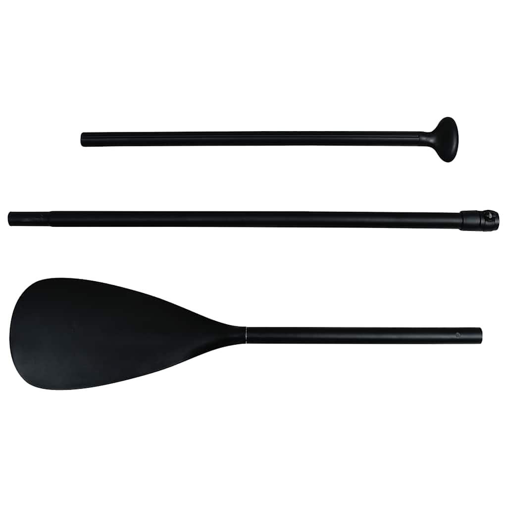 Juego de tabla de paddle surf hinchable negro y blanco 7/7