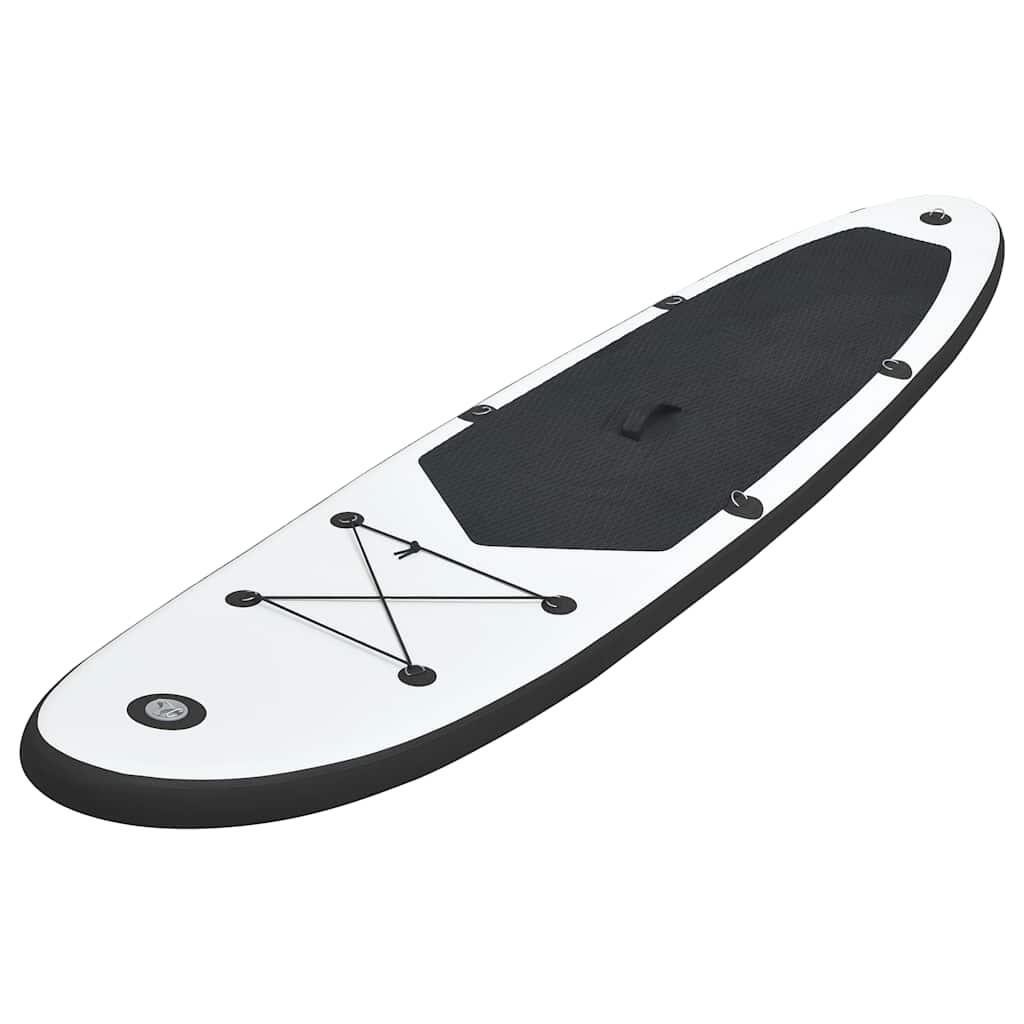 Juego de tabla de paddle surf hinchable negro y blanco 2/7