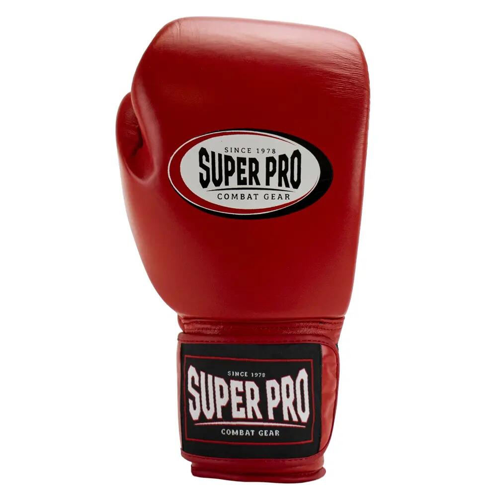Super Pro Combat Gear Thai-Pro Lederen (Thai)bokshandschoenen Rood 3/5