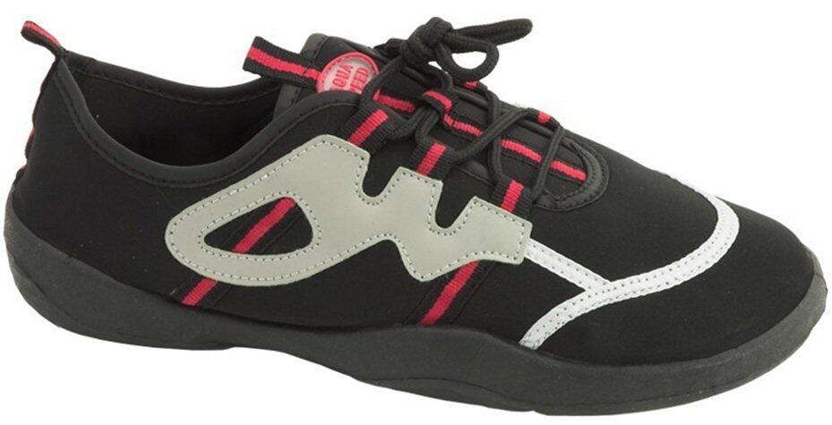 Obuwie buty do wody plażowe Aqua-speed czarno szaro czerwone 19A
