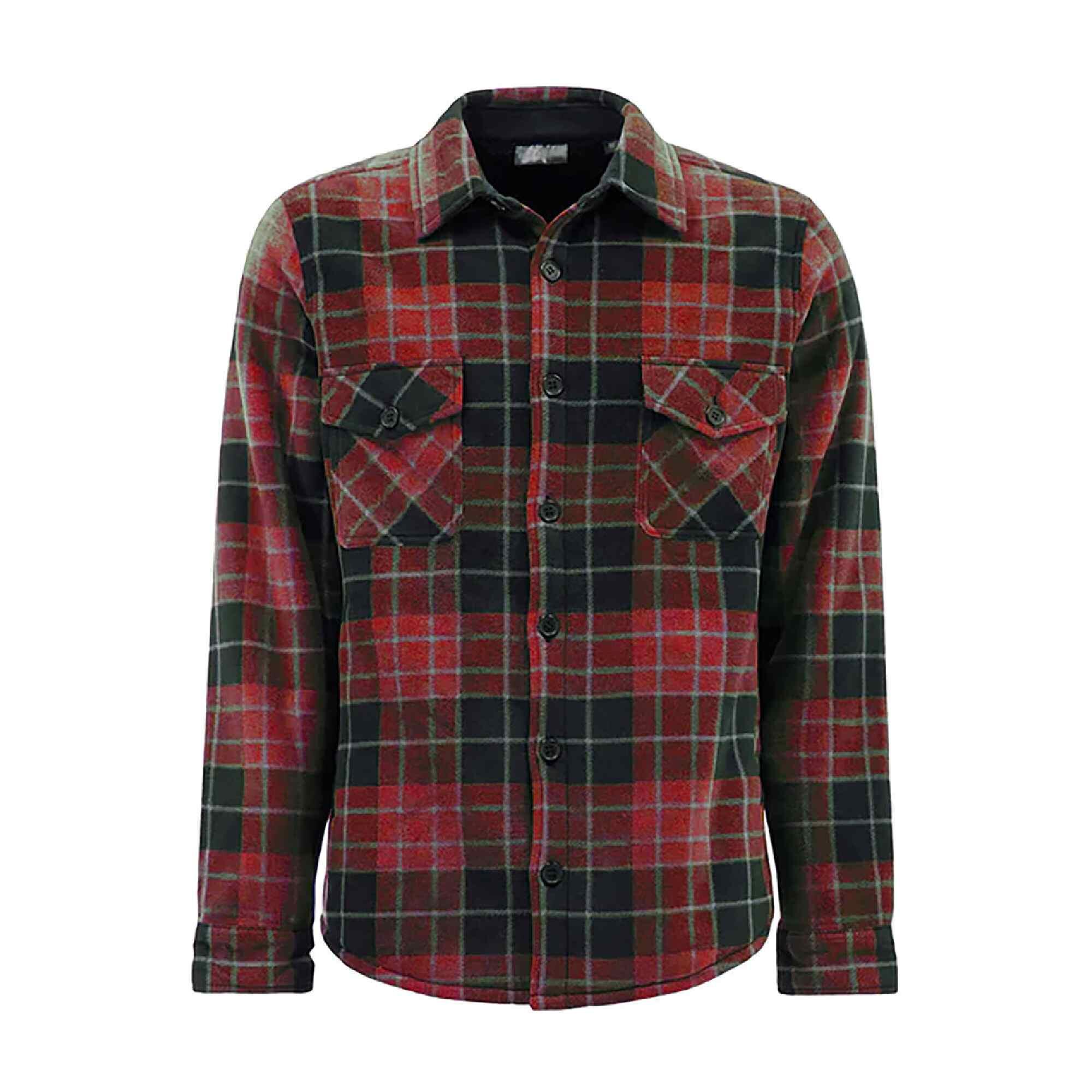 HEAT HOLDERS Mens Quilted Plaid Pattern Thermal Long Sleeve Winter Jacket