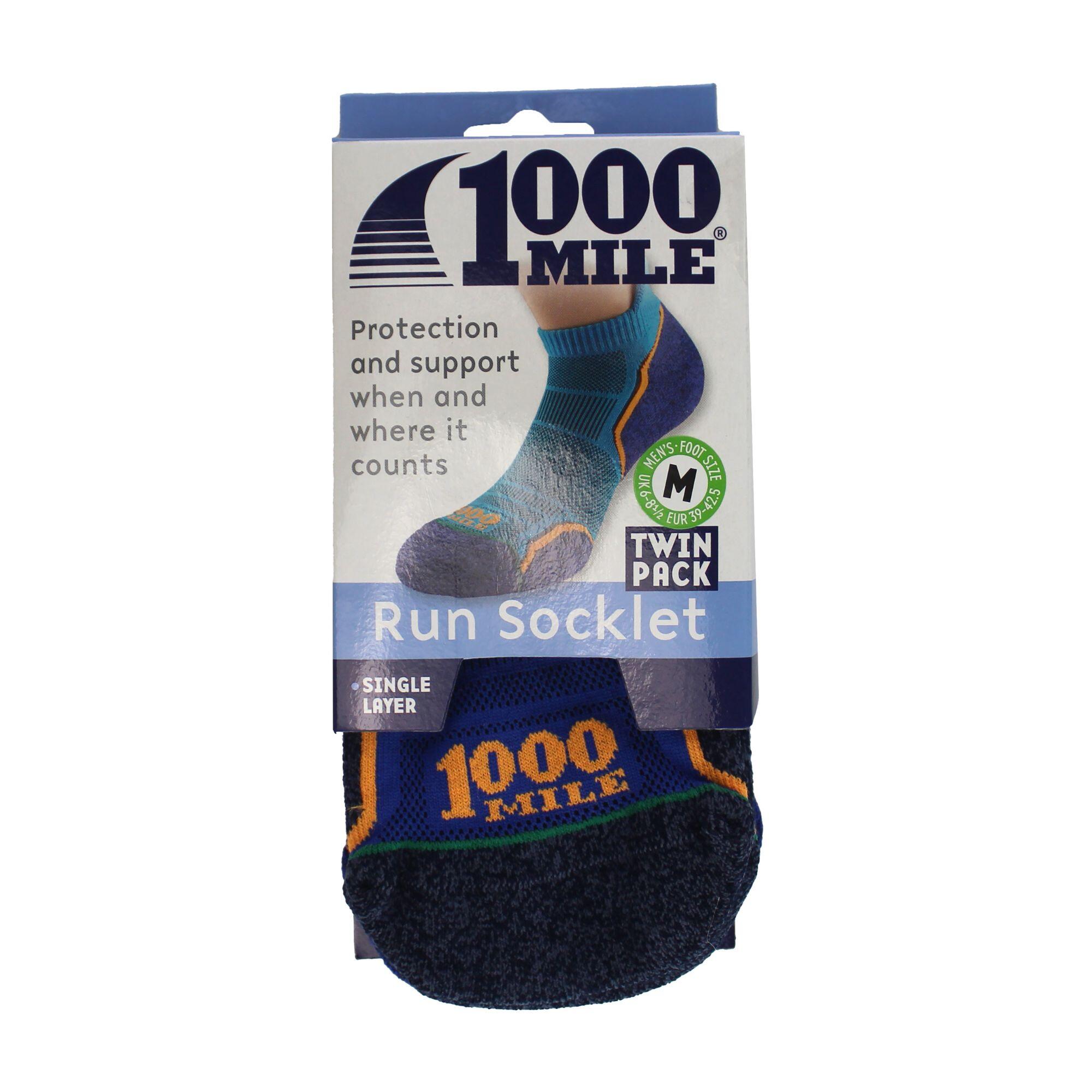 1000 Mile Run Socklet Twin Pack 2/6