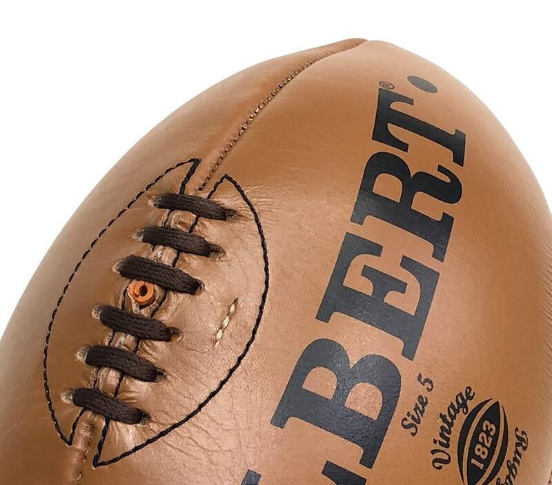 Balón de rugby de cuero vintage Gilbert (taille 5) 4/5