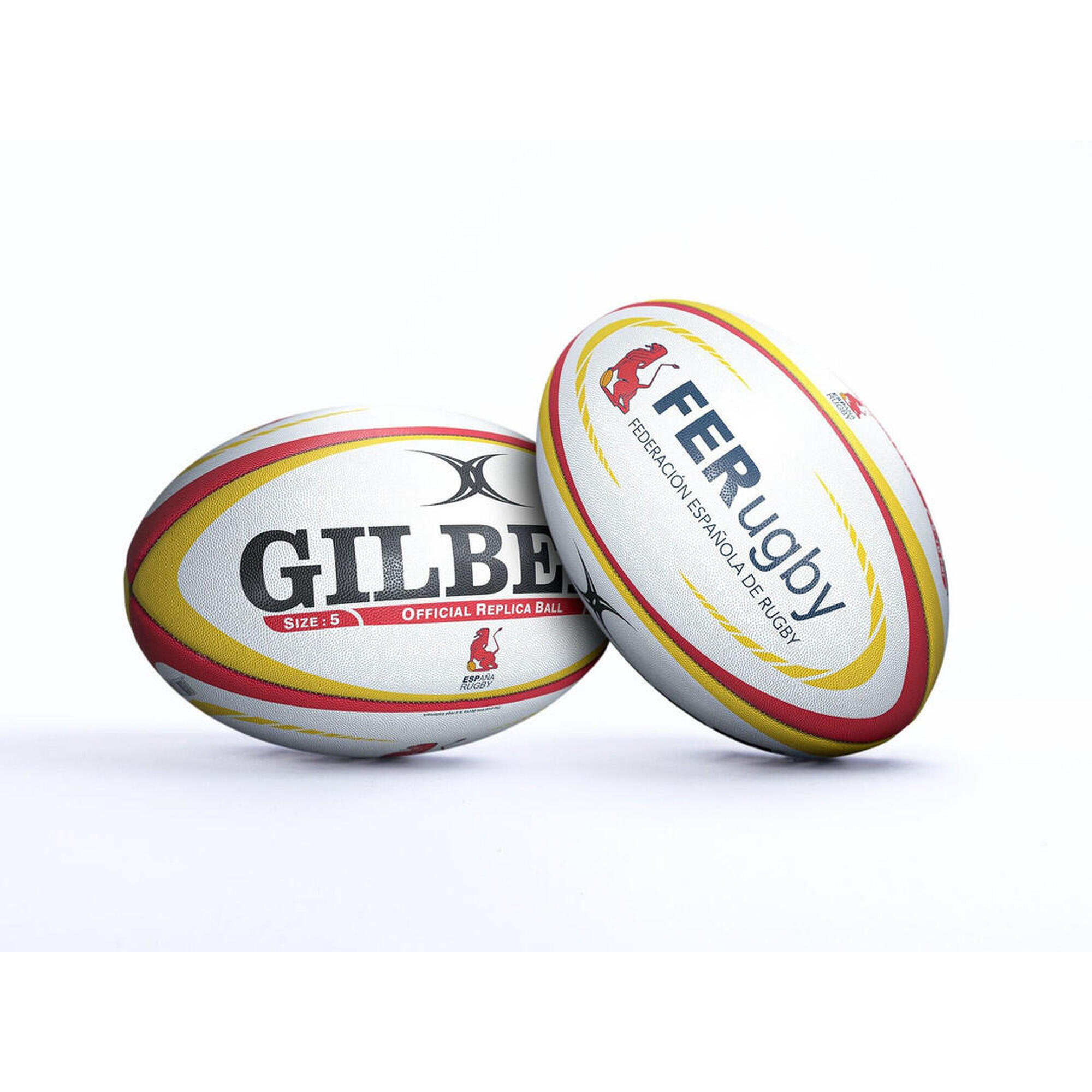 Gilbert - Ballon Espagne - Ballon De Rugby - Blanc - 5 - Decathlon