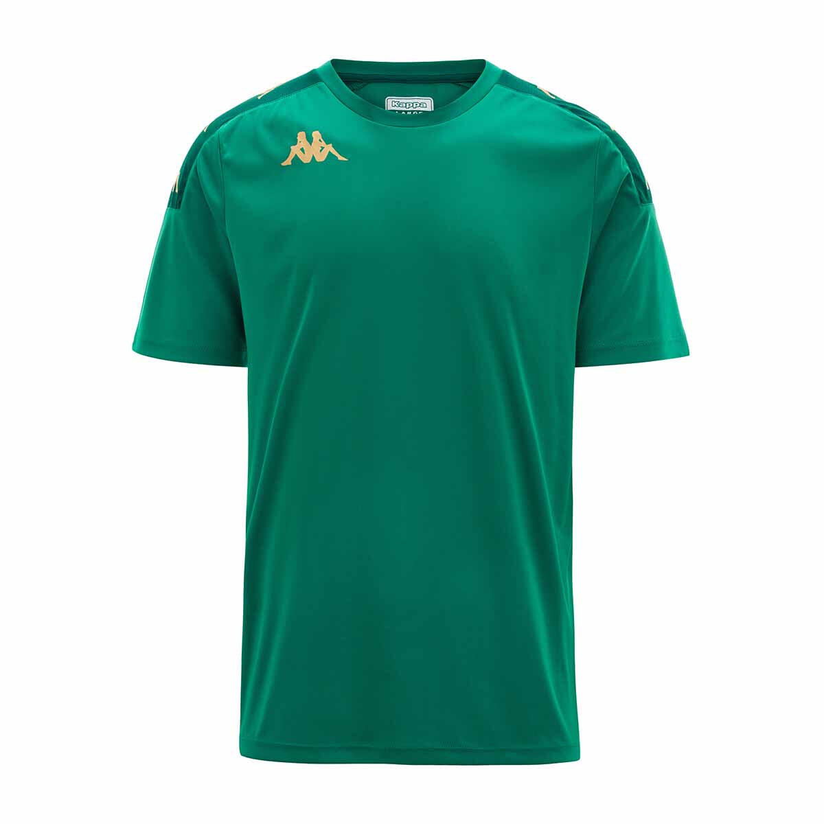 KAPPA t-shirt da bambino in poliestere verde da allenamento