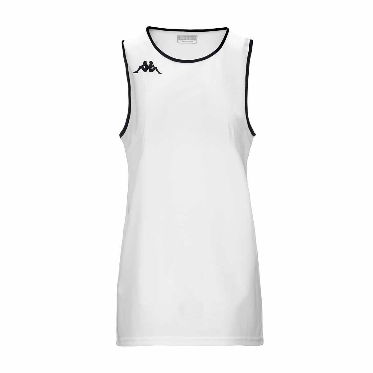Kappa - Maillot Basketball Femme Danca Blanc - Polo Manches Courtes - Blanc|noir - 40 M - Decathlon