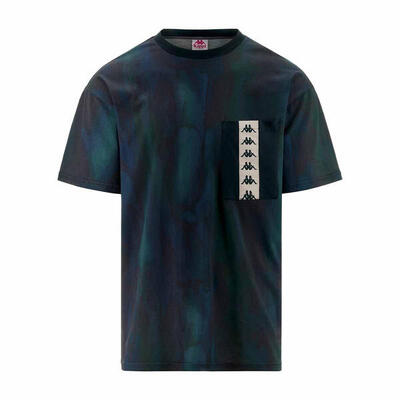 T shirt maglietta da uomo in cotone verde da sport street