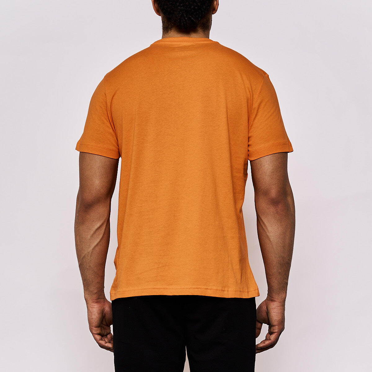 T shirt maglietta da uomo in cotone arancione da sportivo 5/7