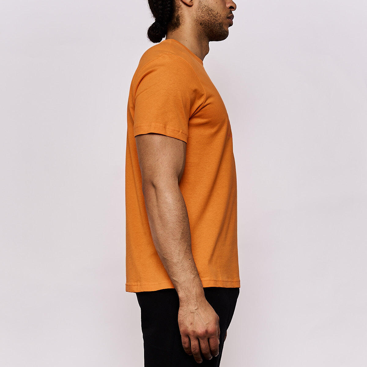 T shirt maglietta da uomo in cotone arancione da sportivo 6/7