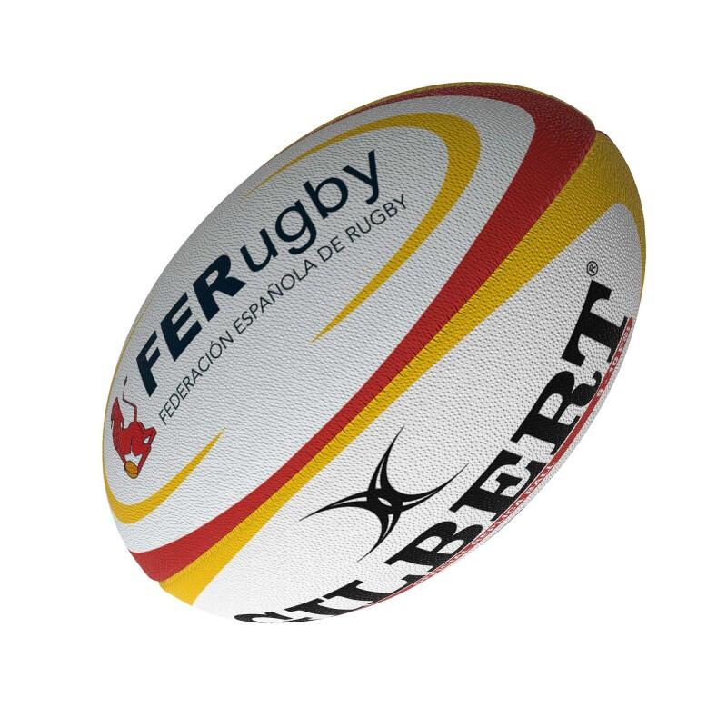 BALÓN GILBERT ESPAÑA OMEGA FER RUGBY MATCH BALL OFICIAL, TALLA 5 2/4
