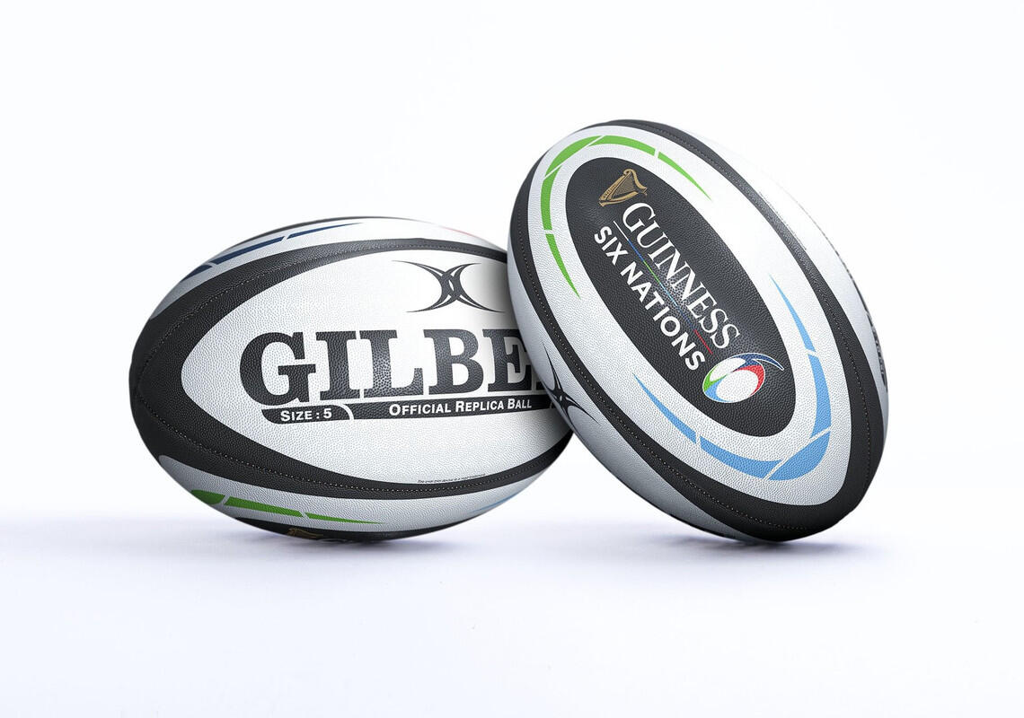 GILBERT BALON RUGBY REPLICA OFICIAL GUINNESS 6 NACIONES, TALLA 5