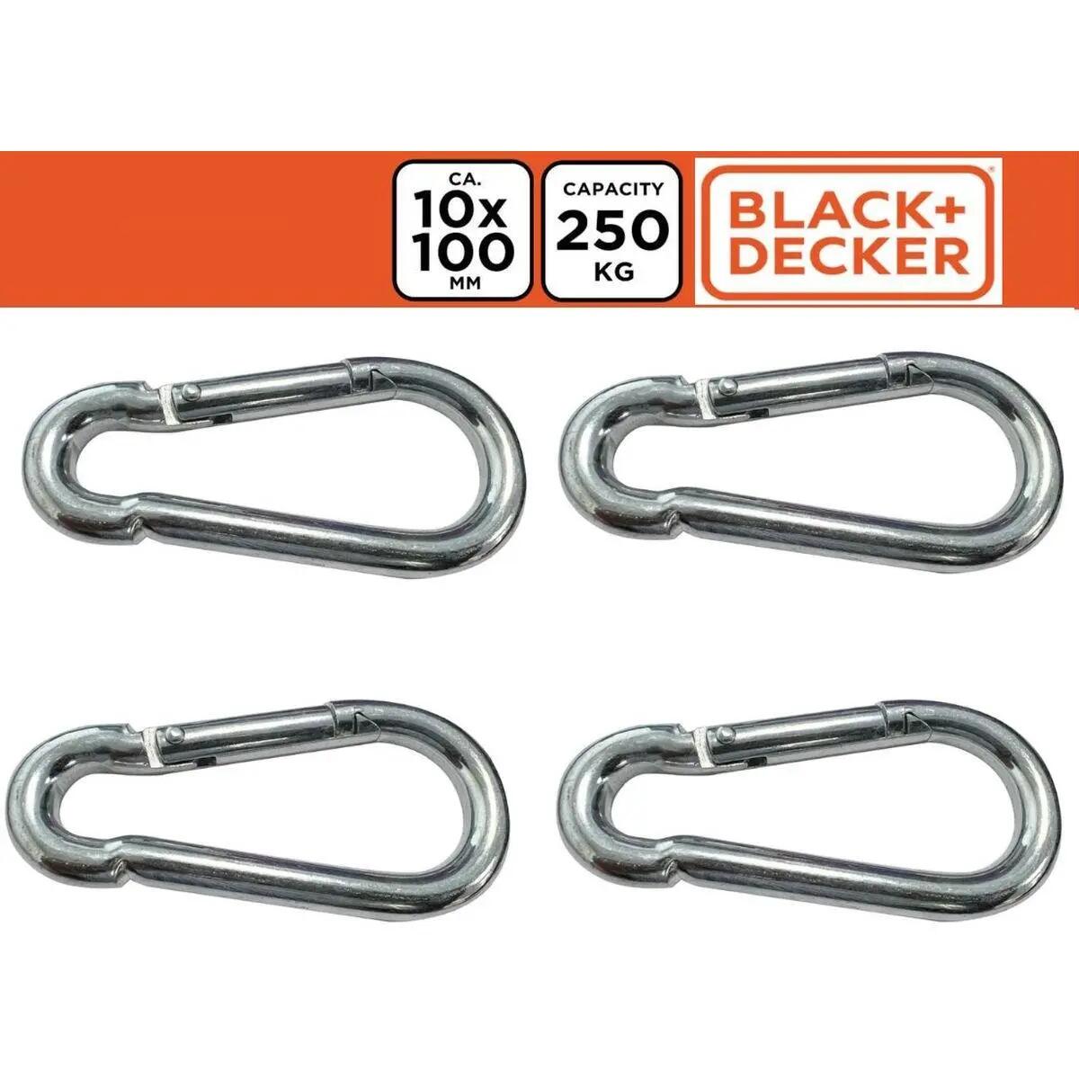 Karabińczyk stalowy Black + Decker 4szt 2/7