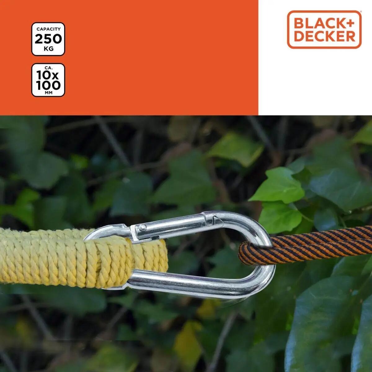 Karabińczyk stalowy Black + Decker 4szt 4/7