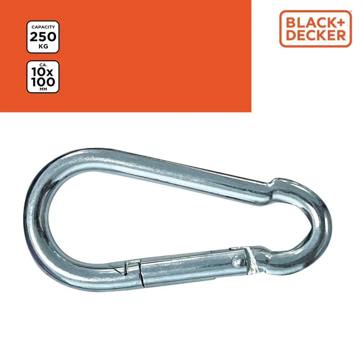 Karabińczyk stalowy Black + Decker 4szt 3/7