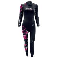 muta nero e rosa da donna in mat. sintetico da nuoto e triathlon