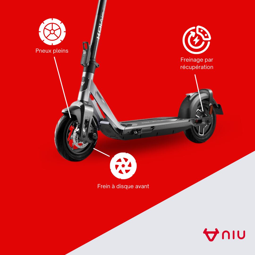 Trottinette électrique KQi Air Noire| Cadre en Fibre de Carbonne | léger 5/8