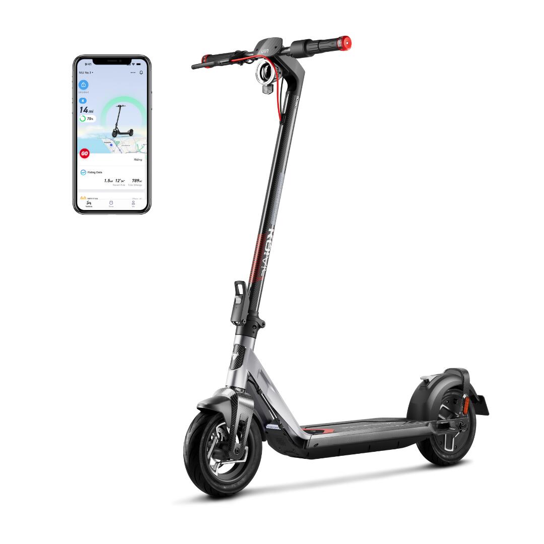 Trottinette électrique KQi Air Rouge| Cadre en Fibre de Carbonne | léger 1/8