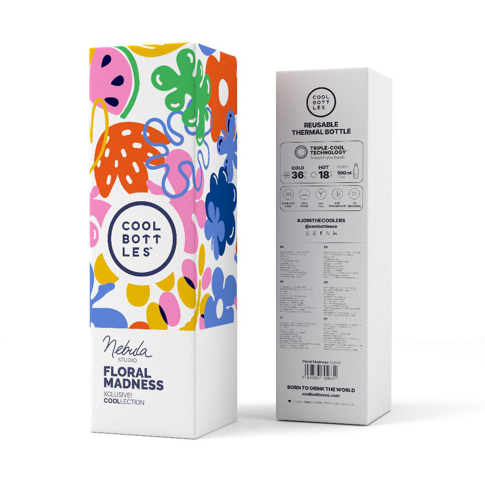 Botella Térmica Acero inox. Envío gratis. Floral Madness de Nébula 500ml 4/4