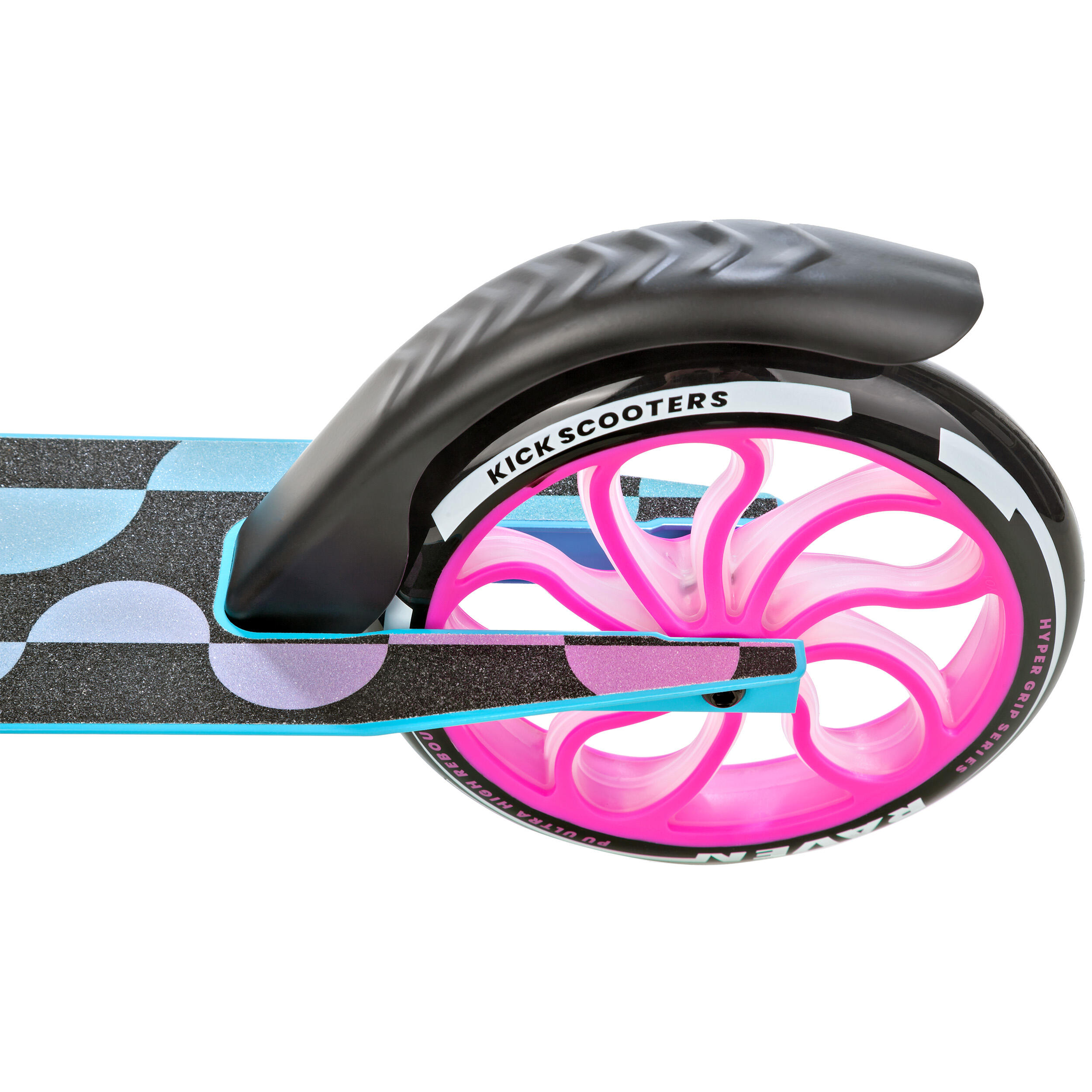 Scooter plegable con timbre, portabotellas, ruedas Galaxia Negro/Rango 7/7