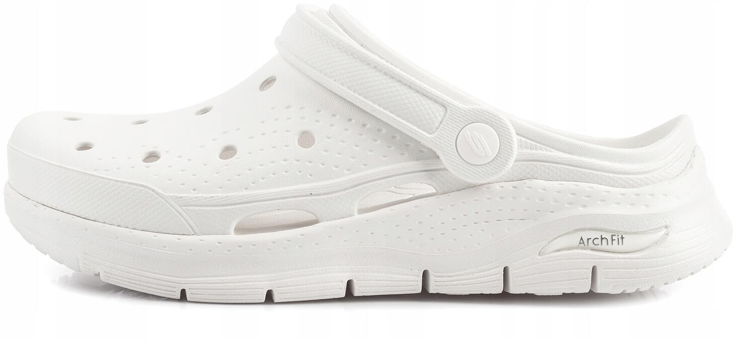 Damskie chodaki sandały białe SKECHERS ARCH-FIT 2/7