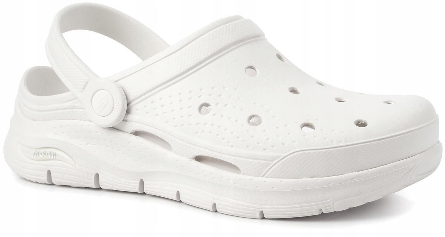 Damskie chodaki sandały białe SKECHERS ARCH-FIT 5/7